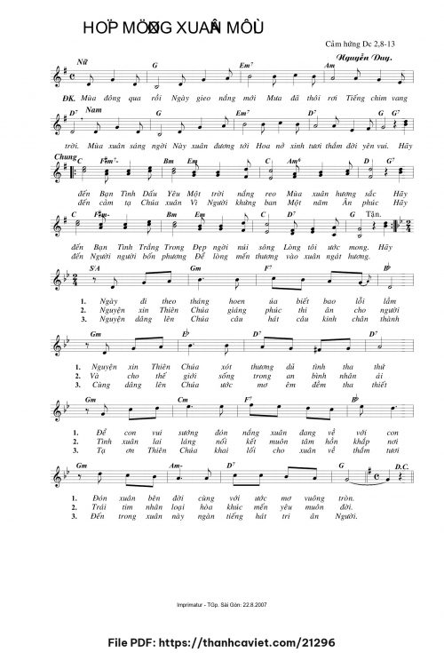 Họp mừng xuân mới - Lm. Nguyễn Duy - trang 1