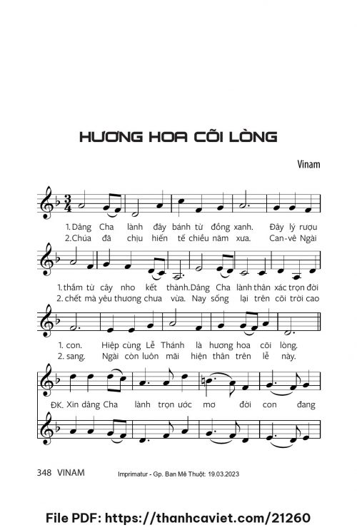Hương hoa cõi lòng - Vinam - trang 1