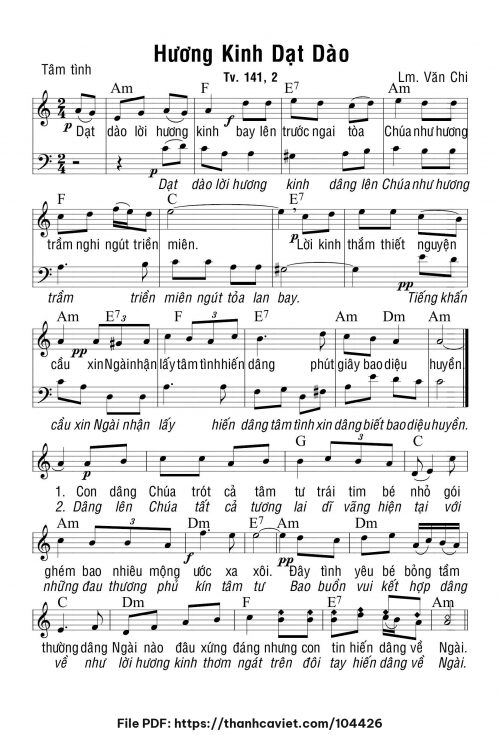 Hương kinh dạt dào - Lm. Văn Chi - trang 1