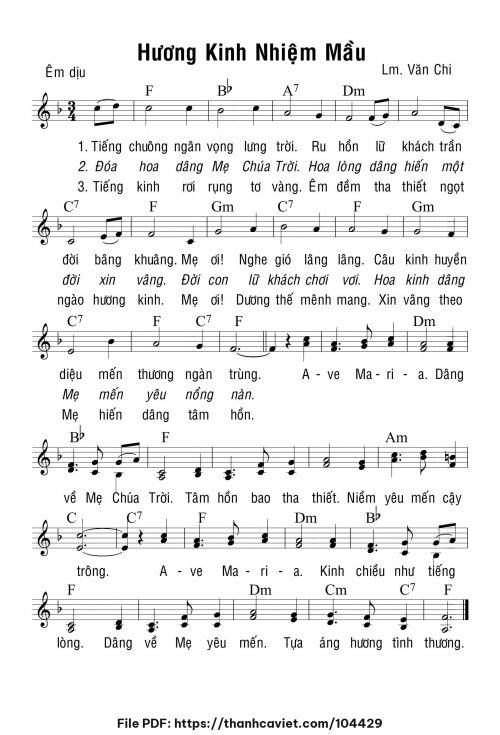 Hương kinh nhiệm mầu - Lm. Văn Chi - trang 1