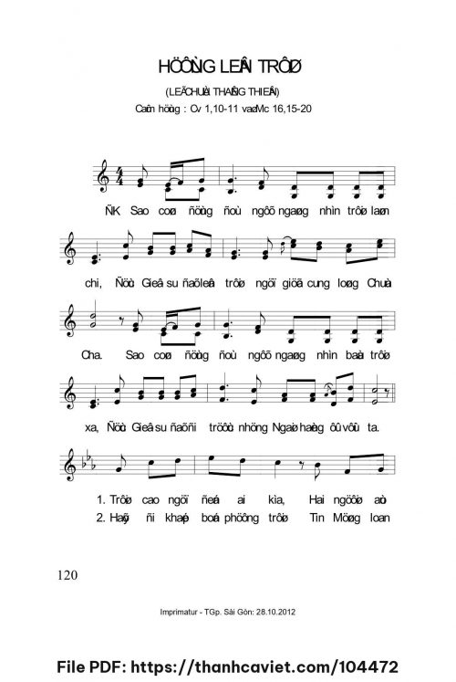 Hướng lên trời - Lm. Nguyễn Duy - trang 1