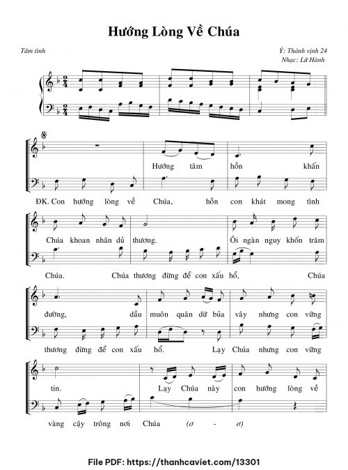 Hướng lòng về Chúa - Lữ Hành - trang 1