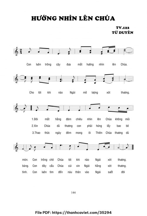 Hướng nhìn lên Chúa - Lm. Từ Duyên - trang 1