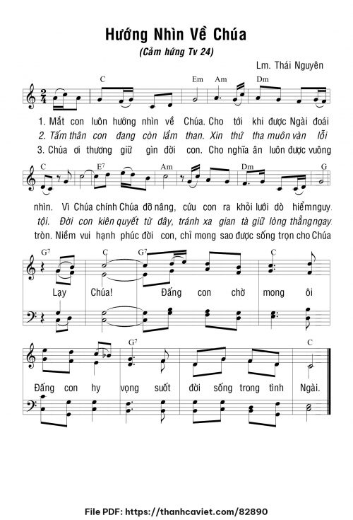 Hướng nhìn về Chúa - Lm. Thái Nguyên - trang 1