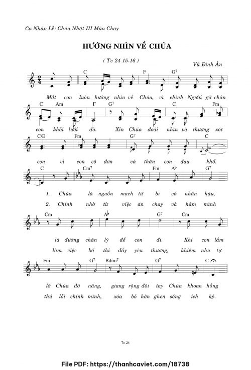 Hướng nhìn về Chúa - Vũ Đình Ân - trang 1