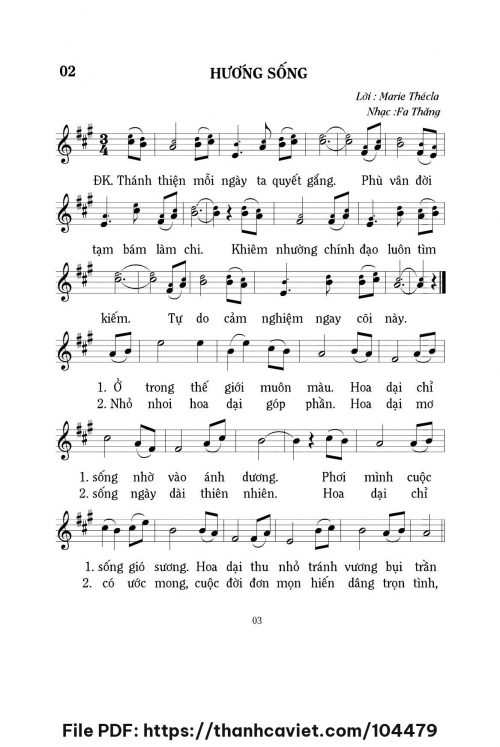 Hướng sống - Lm. Fa Thăng - trang 1