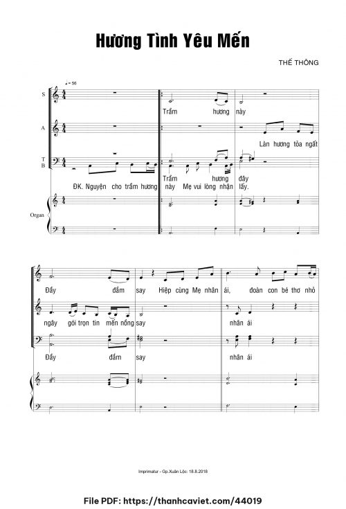 Hương tình yêu mến - Thế Thông - trang 1