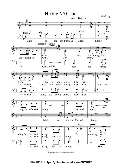 Hướng về Chúa - Lm. Kim Long - trang 1