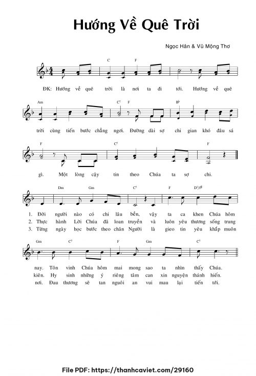 Hướng về quê trời - Lm. Ngọc Hân - trang 1