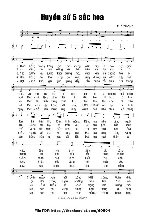 Huyền sử 5 sắc hoa - Thế Thông - trang 1