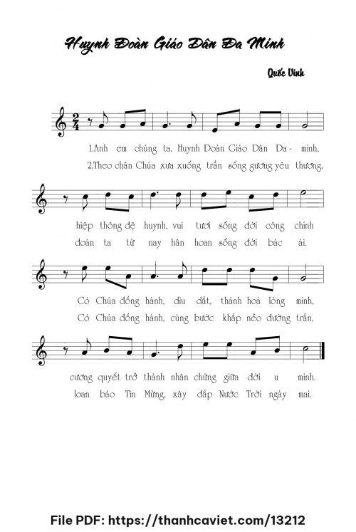 Huynh Đoàn Giáo Dân Đa Minh - Quốc Vinh - trang 1
