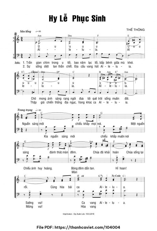 Hy lễ Phục Sinh - Thế Thông - trang 1
