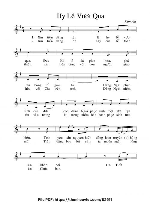Hy lễ Vượt Qua - Kim Ân - trang 1