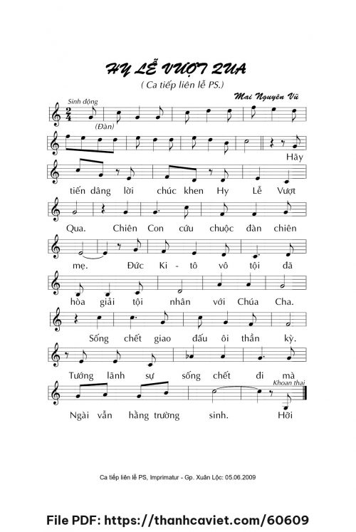 Hy lễ vượt qua - Mai Nguyên Vũ - trang 1