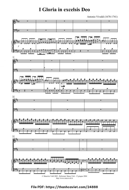 I Gloria in excelsis deo - Nhạc quốc tế - trang 1