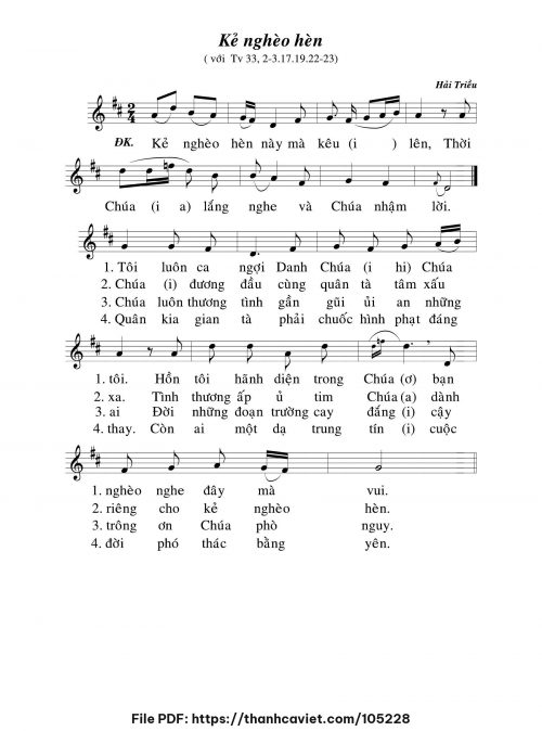Kẻ nghèo hèn - Hải Triều - trang 1