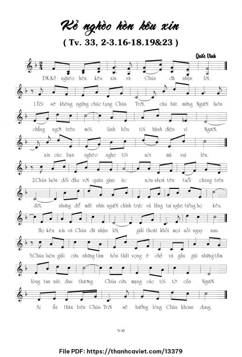 Kẻ nghèo hèn kêu xin - Quốc Vinh - trang 1