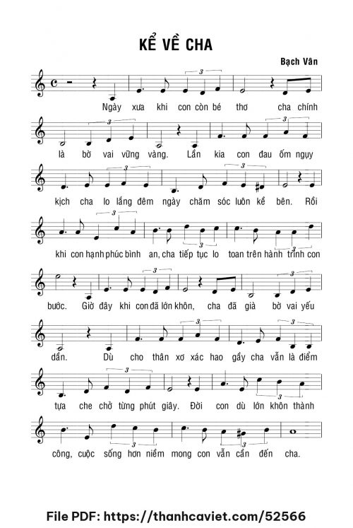 Kể về cha - Lm. Bạch Vân - trang 1