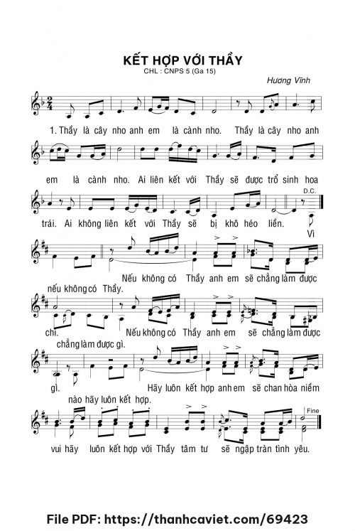 Kết hợp với Thầy - Hương Vĩnh - trang 1