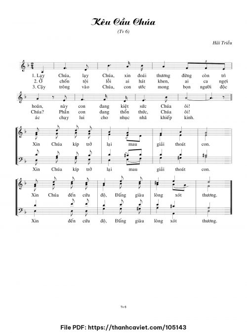 Kêu cầu Chúa - Hải Triều - trang 1