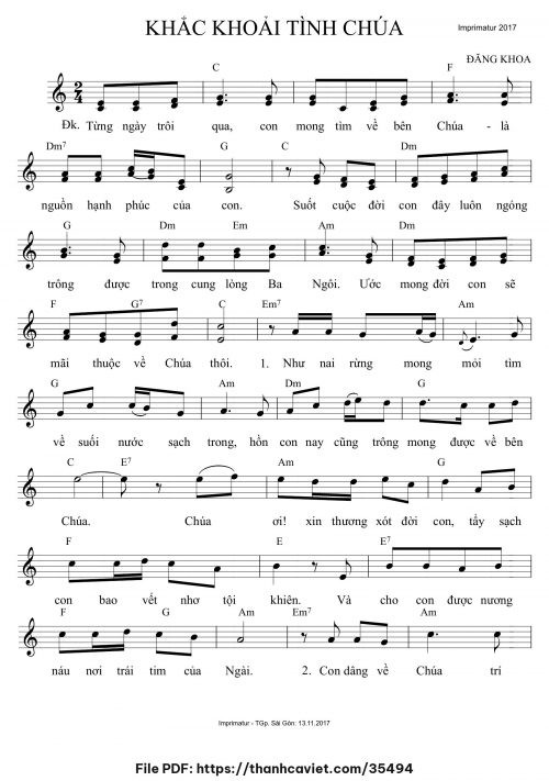 Khắc khoải tình Chúa - Đăng Khoa - trang 1