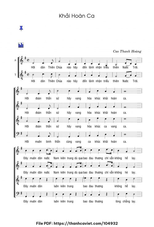 Khải Hoàn Ca - Cao Thanh Hoàng - trang 1