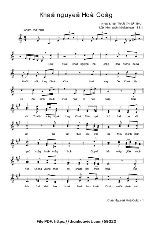 Khấn nguyện hóa công - Trầm Thiên Thu - trang 1