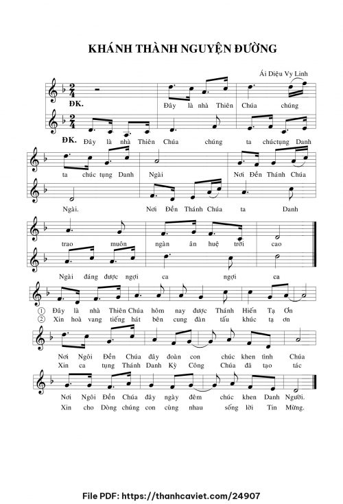 Khánh thành nguyện đường - Sr. Ái Diệu Vy Linh - trang 1