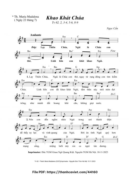 Khao khát Chúa - Ngọc Cẩn - trang 1