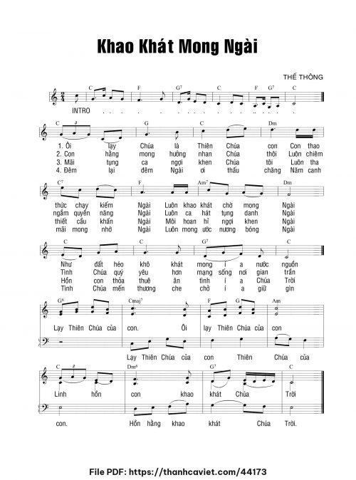 Khao khát mong Ngài - Thế Thông - trang 1