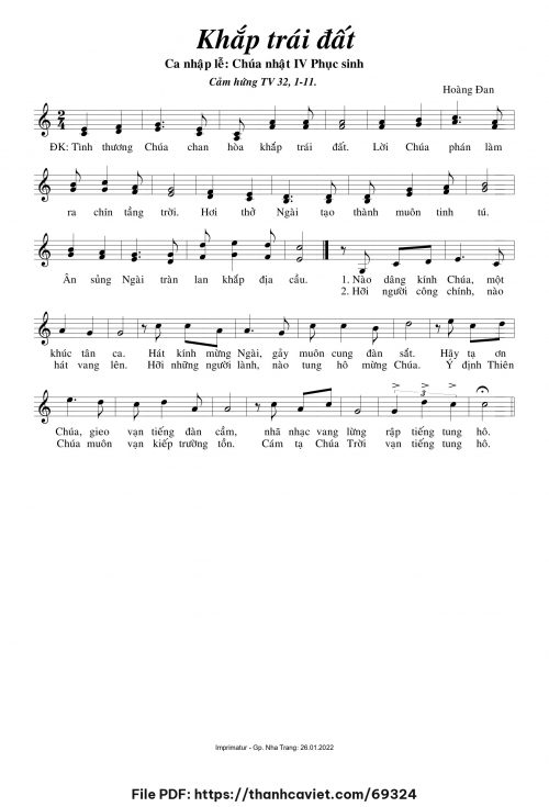 Khắp trái đất - Hoàng Đan - trang 1