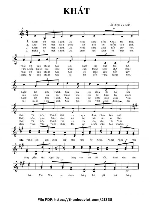 Khát - Sr. Ái Diệu Vy Linh - trang 1