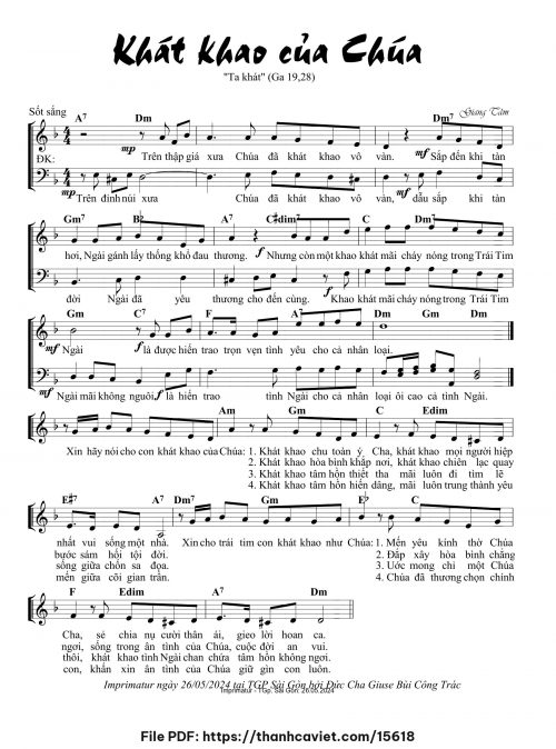 Khát khao của Chúa - Lm. Giang Tâm - trang 1