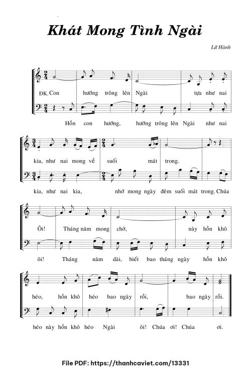 Khát mong tình Ngài - Lữ Hành - trang 1