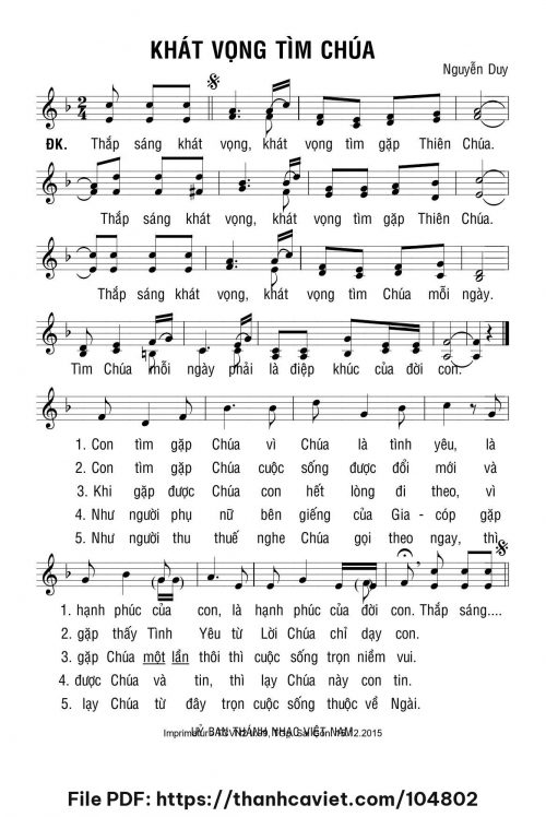 Khát vọng tìm Chúa - Lm. Nguyễn Duy - trang 1