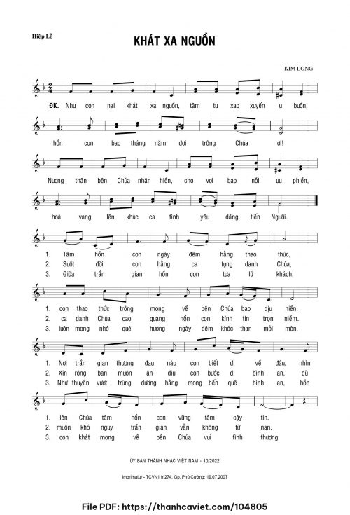 Khát xa nguồn - Lm. Kim Long - trang 1