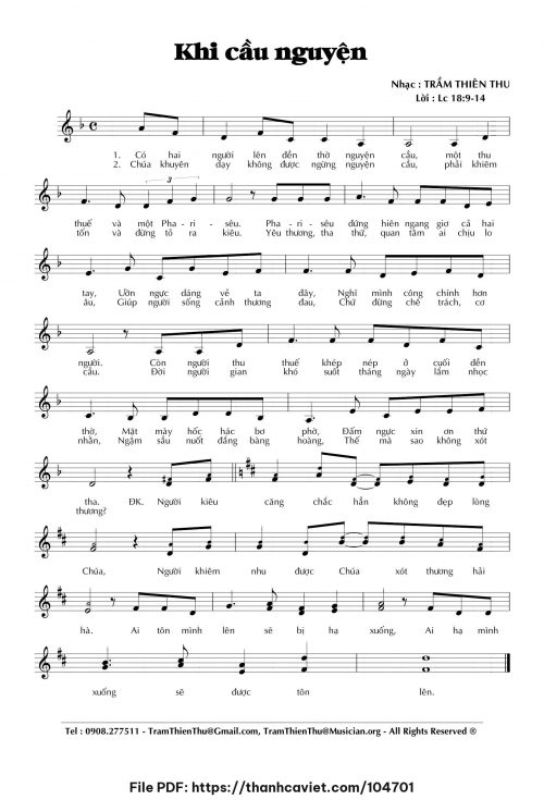 Khi cầu nguyện - Trầm Thiên Thu - trang 1