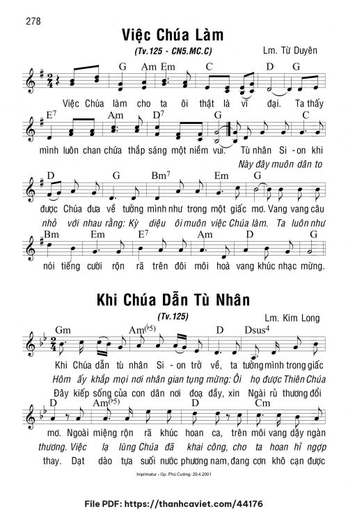 Khi Chúa dẫn tù nhân - Lm. Kim Long - trang 1