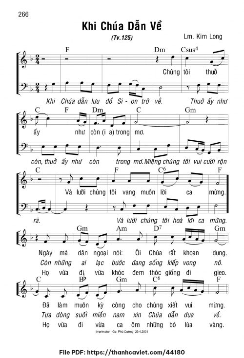 Khi Chúa dẫn về - Lm. Kim Long - trang 1