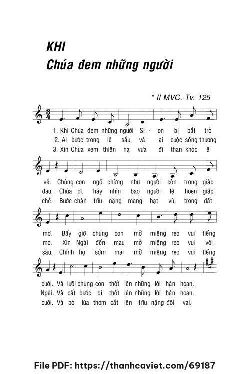 Khi Chúa đem những người - Lm. La Thập Tự - trang 1