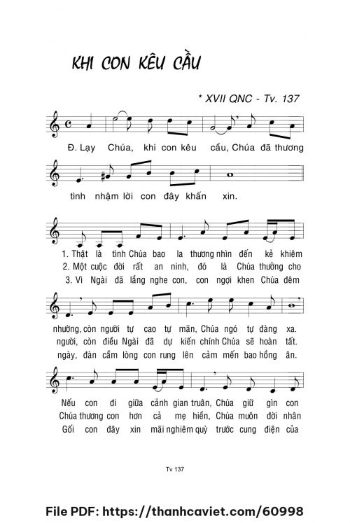 Khi con kêu cầu - Lm. La Thập Tự - trang 1