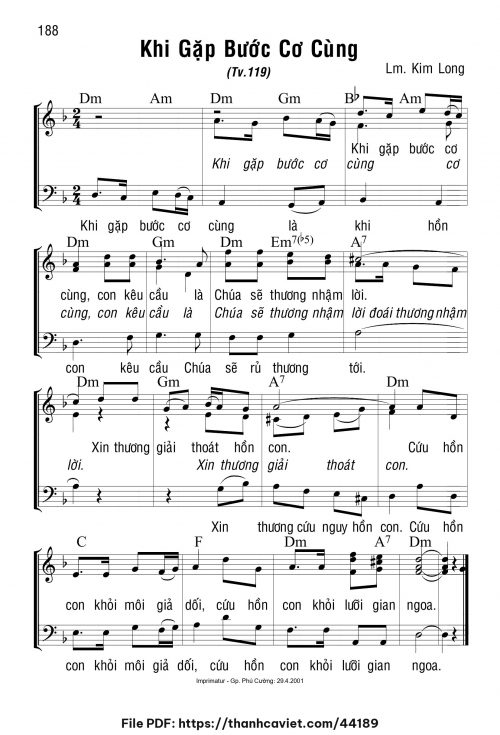 Khi gặp bước cơ cùng - Lm. Kim Long - trang 1