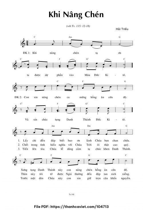 Khi nâng chén - Hải Triều - trang 1