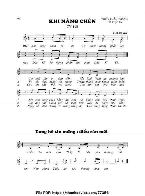 Khi nâng chén - Viết Chung - trang 1