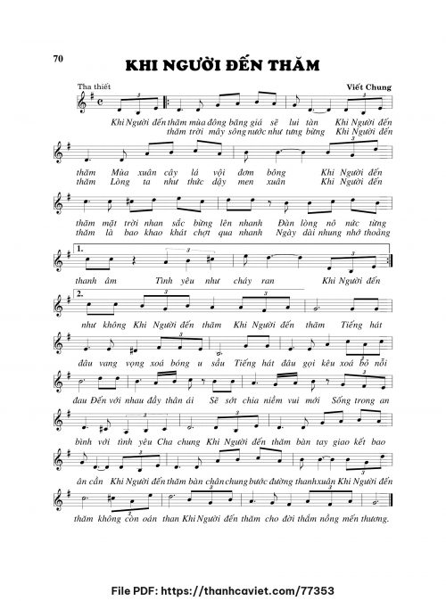 Khi người đến thăm - Viết Chung - trang 1