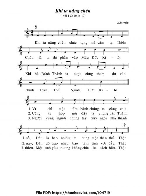 Khi ta nâng chén - Hải Triều - trang 1