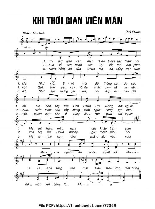 Khi thời gian viên mãn - Viết Chung - trang 1