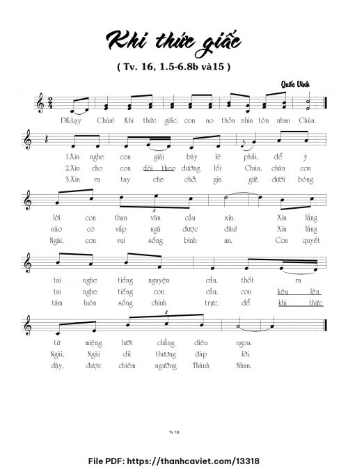 Khi thức giấc - Quốc Vinh - trang 1