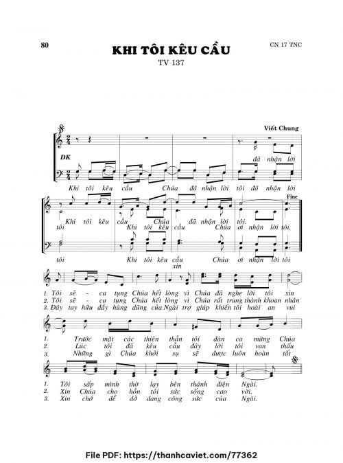 Khi tôi kêu cầu - Viết Chung - trang 1