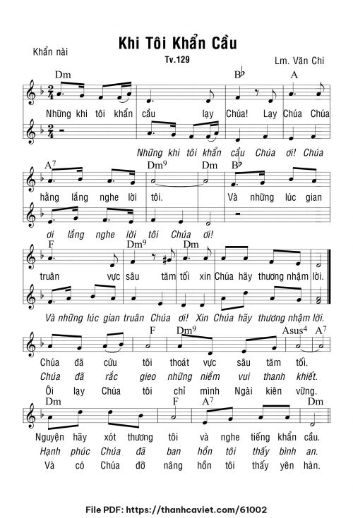 Khi tôi khẩn cầu - Lm. Văn Chi - trang 1